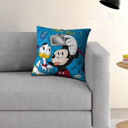 Athom Trendz Blue Printed Cushion with Cushion Cover-32