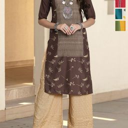 Anouk Rustic Women Pack Of 4 Ethnic Motifs Printed Crepe Kurta-image-84