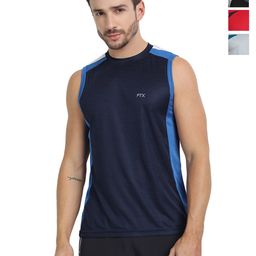 FTX Pack Of 4 Colourblocked Round Neck Gym Vests 709-3_709-10_709-12_709-16-S-picture-13