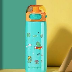 YK Green Single Stainless Steel Printed Water Bottle 410 ML-picture-46