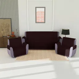 Kuber Industries 450GSM Velvet 3+1+1 Seater Sofa Cover-image-41