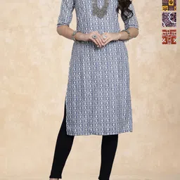 Anouk Rustic Women Pack Of 4 Printed Straight Kurta-image-74