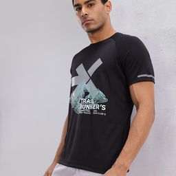 HRX by Hrithik Roshan Brand Logo Print Rapid-Dry Running T-shirt-picture-22