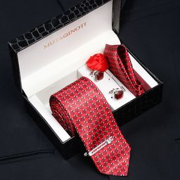 MUTAQINOTI Men Silk Necktie Accessory Gift Set-image-62