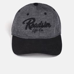 Roadster Unisex Grey & Black Solid Baseball Cap-image-95