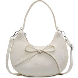 Outzidr Women Half Moon Handheld Bag With Bow Detail-picture-41