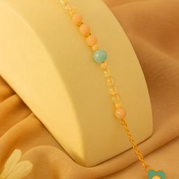 PANASH Gold Plated Wraparound Rakhi With Roli Chawal-image-16