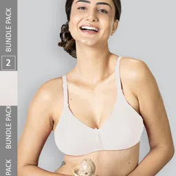 LYRA Pack Of 2 Cotton Rich Mesh Ladder Wire Free Moulded and Seamless Bra-image-82