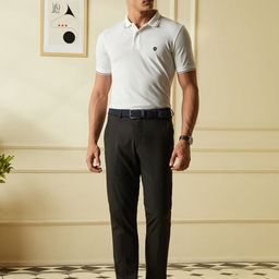 Van Heusen Sport Men White Solid Polo Collar T-shirt-image-86
