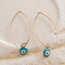 Zaveri Pearls Gold-Plated Contemporary Drop Earrings-58