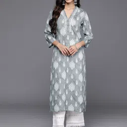 Varanga Women Ethnic Motifs Printed Cotton Kurta-21