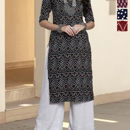 Anouk Rustic Women Pack Of 4 Bandhani Print Kurta-image-87