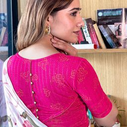 Bindigasm's Advi Embellished Stretchable Saree Blouse-image-21