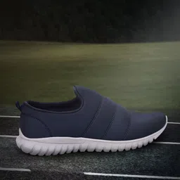 Liberty Men Navy Blue Mesh Walking Non-Marking Shoes-42