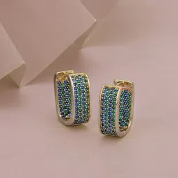 Carlton London Premium Gold-Plated CZ Oval Ear Cuffs-39
