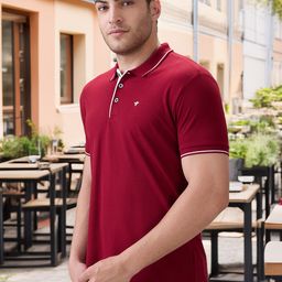 Status Quo Men Brand Logo Polo Collar Cotton T-shirt-image-97