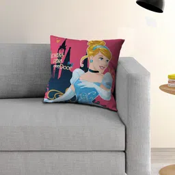 Athom Trendz Pink Printed Cushion with Cushion Cover-24