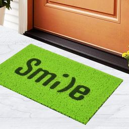 DREAM WEAVERZ Green & Black Printed Anti-Skid Doormat-29