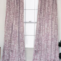 Tranquebar Home Pink Floral Black Out Window Curtain-image-71