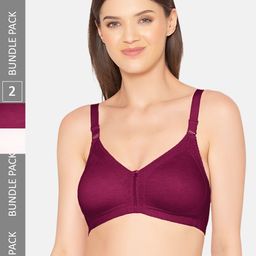 GROVERSONS Paris Beauty Pack of 2 Non-Wired Seamless All Day Comfort Minimiser Bra-image-7