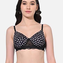 FIMS Polka Dot Bra Full Coverage Padded Everyday Bra All Day Comfort-14