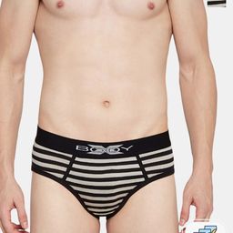 BODYX Men Pack Of 2 Striped Pure Cotton Basic Briefs BX03B-BLK-2-XL-picture-17