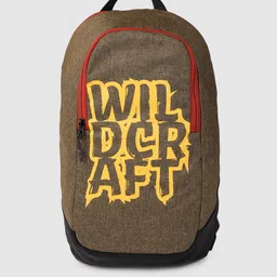 Wildcraft Unisex Olive Brown Bean Brand Logo Printed Backpack-29