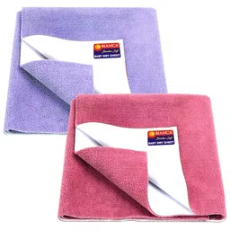BIANCA Kids Pink & Violet 2 Pcs Waterproof & Breathable Bamboo-Feel Mattress Protector - S-image-79