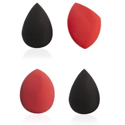 PAC Mini Sponge Set - Water Drop, Egg, Olive Cut - Red, Black - 4 Pc-13