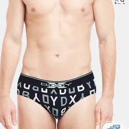 BODYX Pack Of 2 Typography Printed Pure-Cotton Basic BriefsBX04B-NAVW-2-XL-image-54
