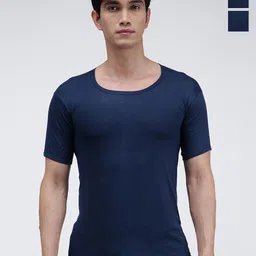AMUL COMFY Pack Of 3 Pure Cotton Undershirt Vests AC-CVESTRNS-NVY-XS-3PC-1