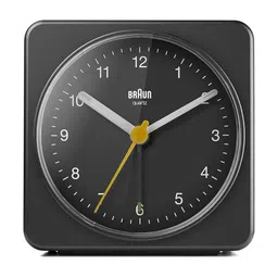 Braun Black & Yellow Contemporary Square Shaped Alarm Clock-14