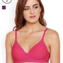 Bodycare Pack of 2 Solid Non-Wired Heavily Padded Push-Up Bras E6566COWI-picture-9