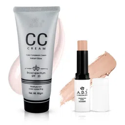 A.D.S Flawless Finish Foundation & Concealer Duo Makeup Combo-Shade 01-21