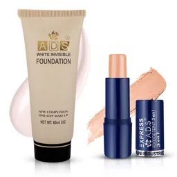 A.D.S Flawless Finish Foundation & Concealer Duo Makeup Combo-Shade 02-44