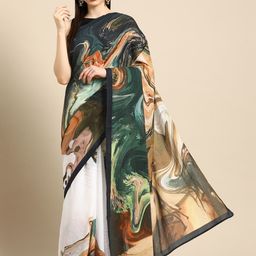 BUTA BUTI Abstract Printed Pure Cotton Saree-image-58
