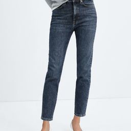 MANGO Women Mid-Rise Slim Fit Light Fade Stretchable Cropped Jeans-image-87