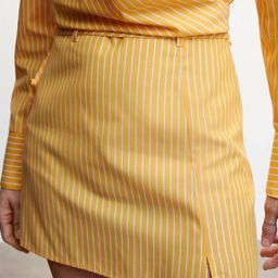 MANGO Sustainable Striped Straight Mini Skirt with a Detachable Belt-image-80