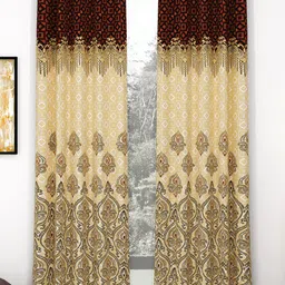 Story@home Bronze-Toned & Black 2 Pieces Ethnic Motifs Door Curtain-picture-51