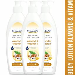 MEGLOW Set Of 3 Almond & Vitamin E Hydrating & Moisturizing Body Lotion - 500 ml Each-47