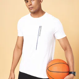 Ajile by Pantaloons Typography Round Neck Half Sleeves Cotton Slim Fit Sports T-shirt-image-30