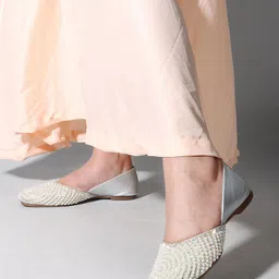 Killer Women Woven Design Slip-On Mojaris Flats With Ethnic - Embellished-18