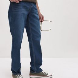 The Roadster Life Co. Men Straight Fit Mid-Rise Light Fade Stretchable Jeans-image-76