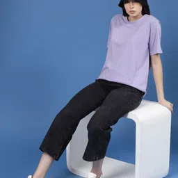 Rigo Printed Drop-Shoulder Sleeves Pure Cotton T-shirt-image-71