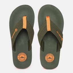 Woodland Men Woven Design & Printed Detail Thong Flip-Flops-picture-2