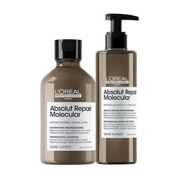 LOreal Professionnel Set of Absolut Repair Molecular Hair Rinse-Off Serum & Shampoo-12
