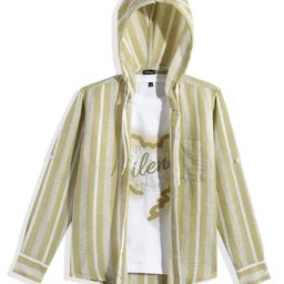 CAVIO Boys Comfort Striped Casual Shirt With T-shirt-image-98