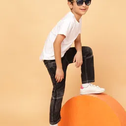 TALES & STORIES Boys Regular Fit Mid-Rise Stretchable Jeans-image-58