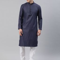 Manthan Men Geometric Woven Design Zari Kurta with Pyjamas-50