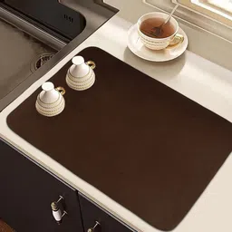 Kuber Industries Red 3 Pieces Self Drying Microfiber Kitchen  Table Placemats-10
